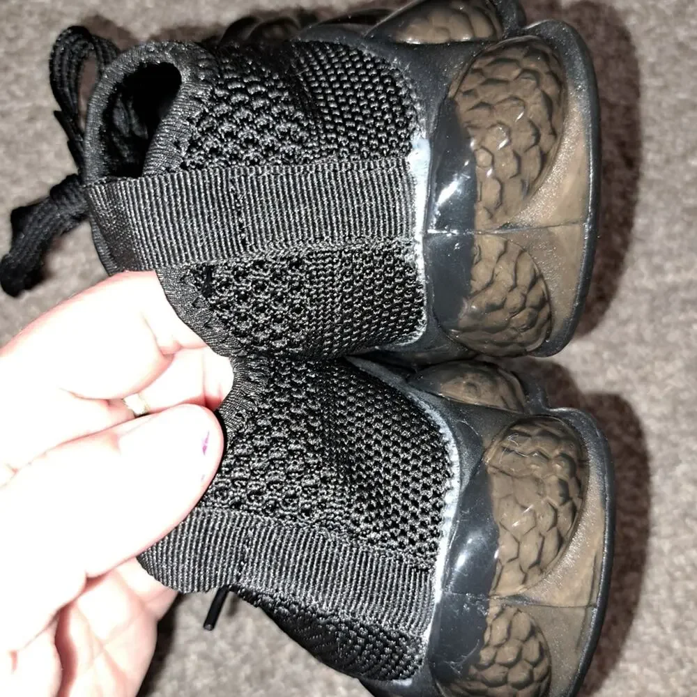 Kids Black Knit Style Sneakers. Slip On, Brand New